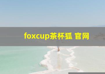 foxcup茶杯狐 官网